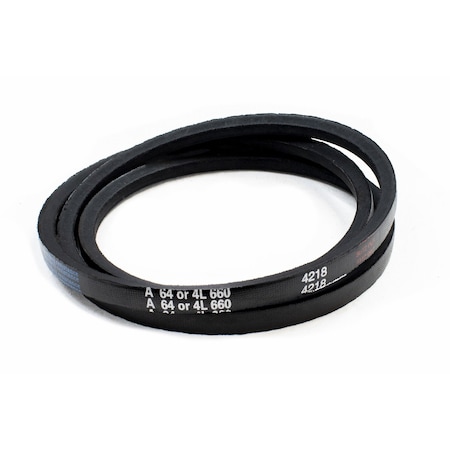 D&D A64/4L660 Classical V-Belt, 66 in Outside Length, 1/2 in Top Width, 1 Ribs A64/4L660